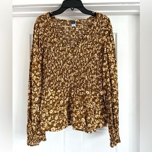 Old Navy Smocked Shirt